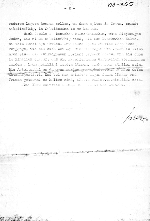 Nuremberg document NO-365